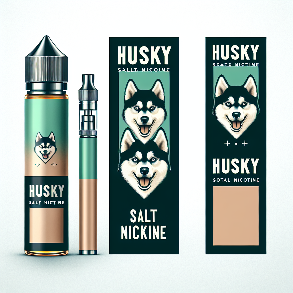 Вейп рідини на солевому нікотині з брендом Husky на кольоровому фоні